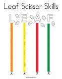 Leaf Scissor Skills Coloring Page