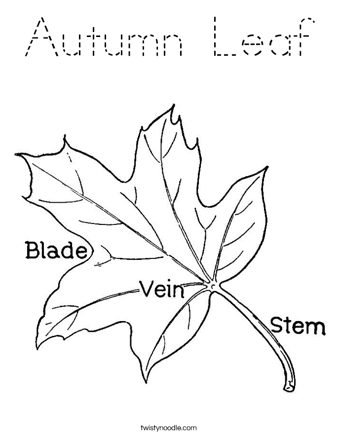 Autumn Leaf Coloring Page