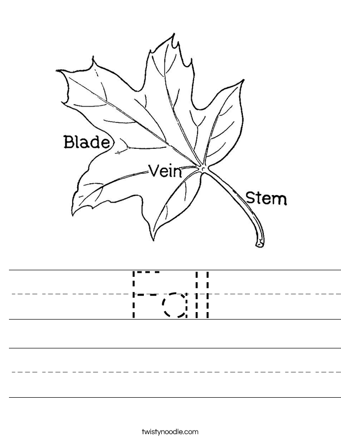 Fall Worksheet