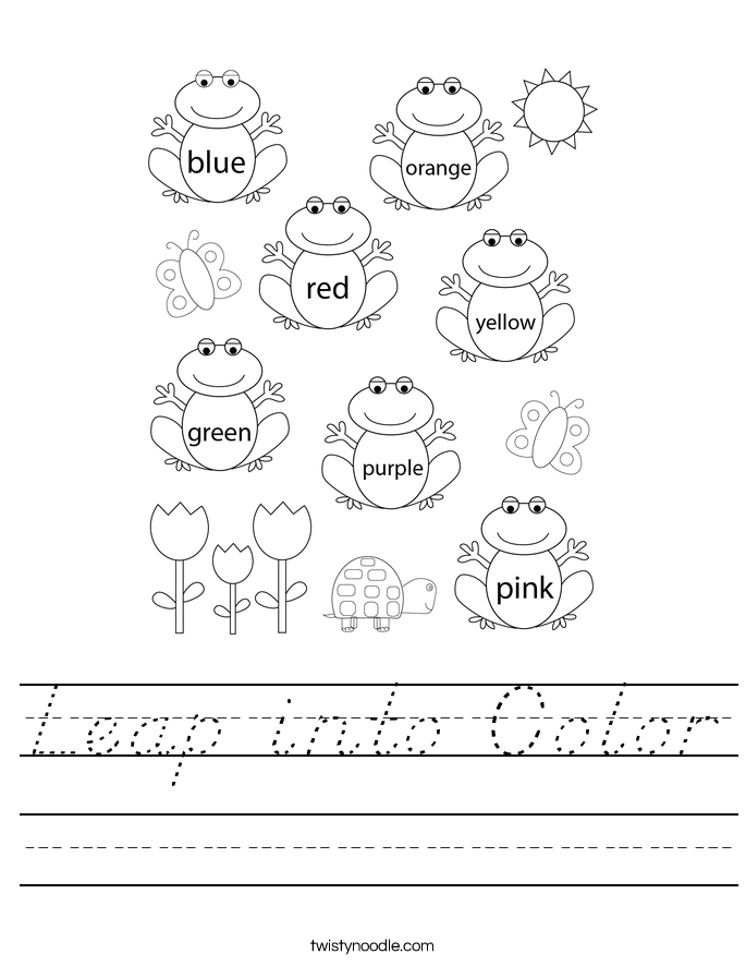 Leap into Color Worksheet