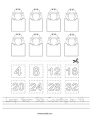 Leap Year- Skip Counting by 4's Handwriting Sheet