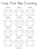 Leap Year Skip Counting Coloring Page