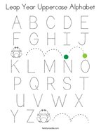 Leap Year Uppercase Alphabet Coloring Page