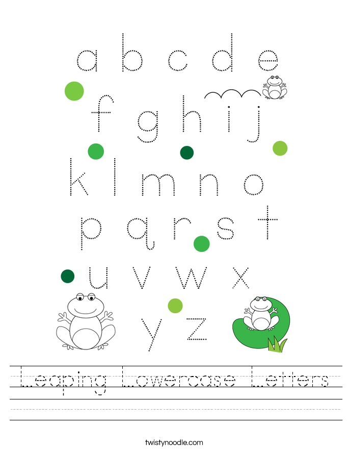 Leaping Lowercase Letters Worksheet