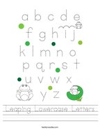 Leaping Lowercase Letters Handwriting Sheet