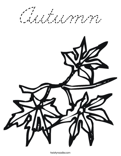 Leaves Coloring Page