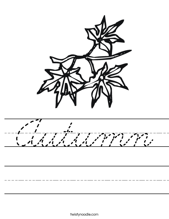 Autumn Worksheet