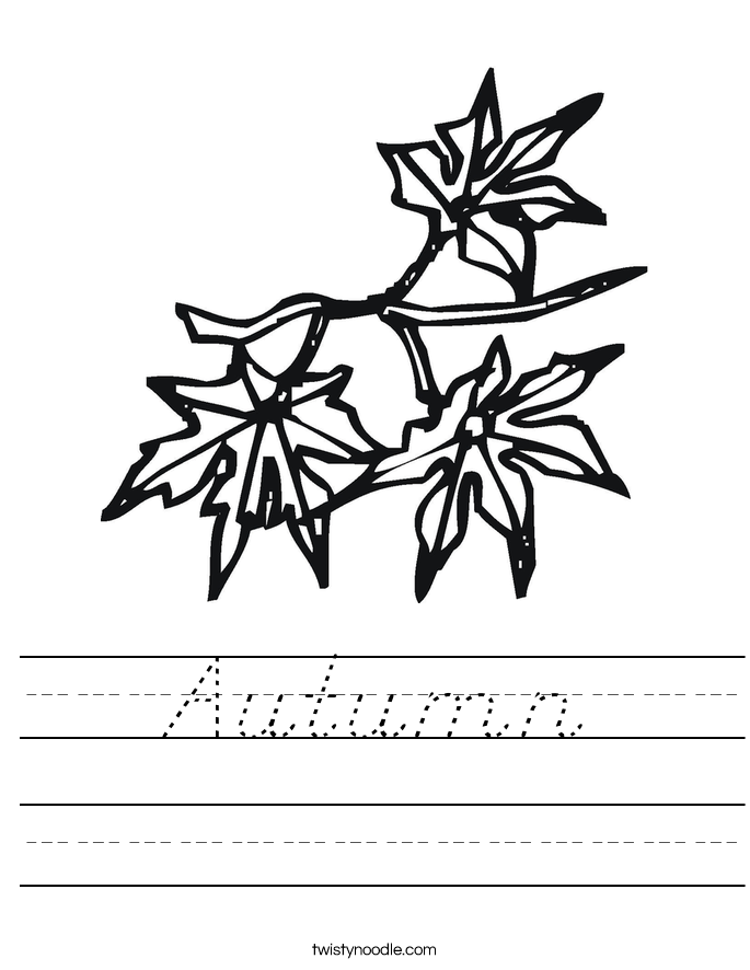 Autumn Worksheet