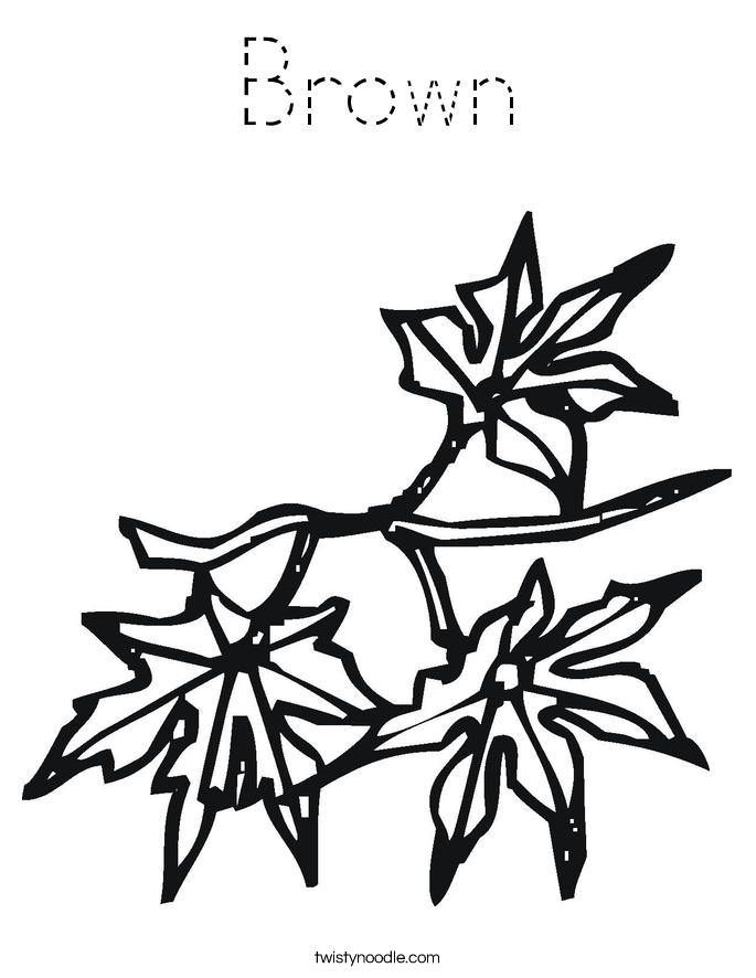 Brown Coloring Page