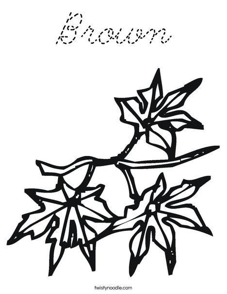 Leaves Coloring Page