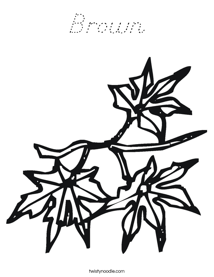 Brown Coloring Page