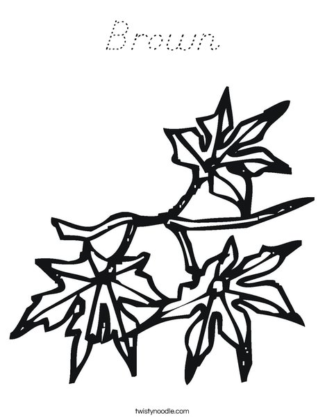 Leaves Coloring Page