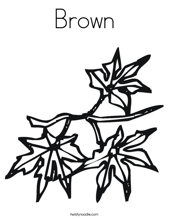 Brown Coloring Page