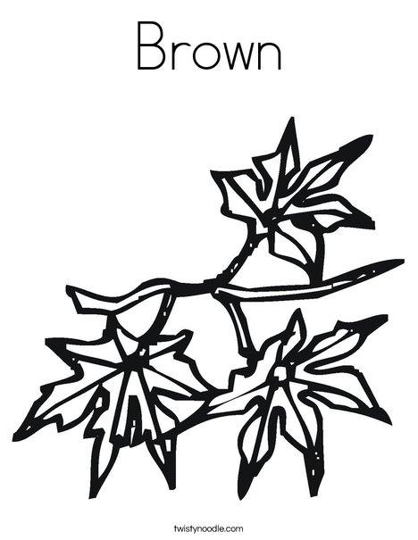 Leaves Coloring Page