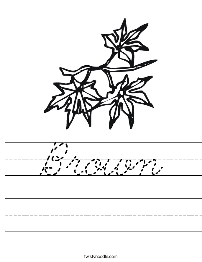 Brown Worksheet