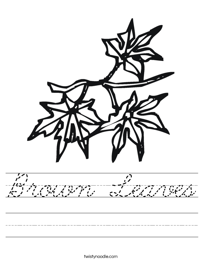 Brown Leaves Worksheet