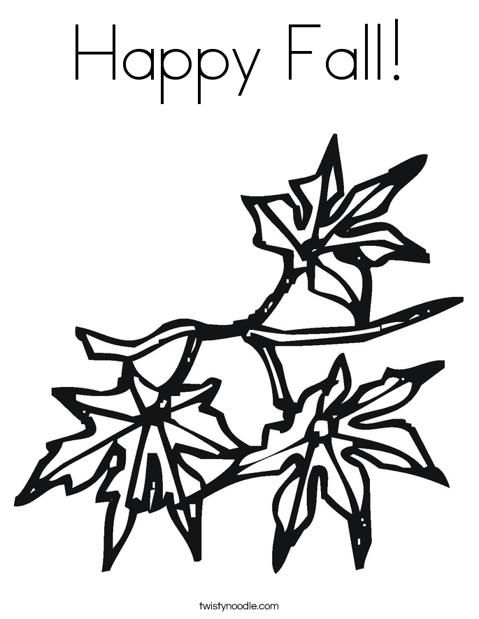 Happy Fall! Coloring Page