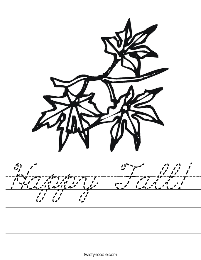 Happy Fall! Worksheet