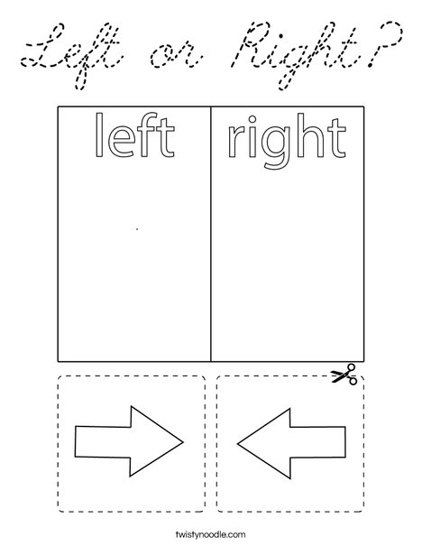Left or Right? Coloring Page