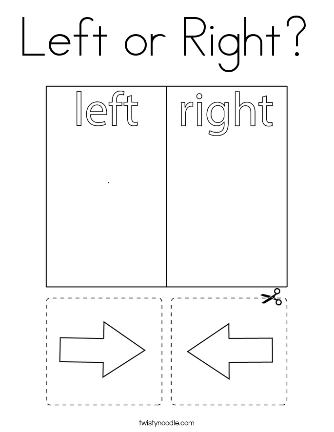 Left or Right? Coloring Page