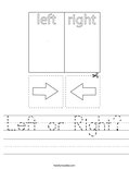 Left or Right? Worksheet