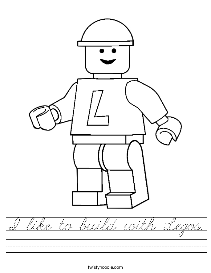 I like to build with Legos. Worksheet