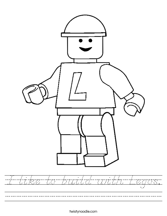 I like to build with Legos. Worksheet