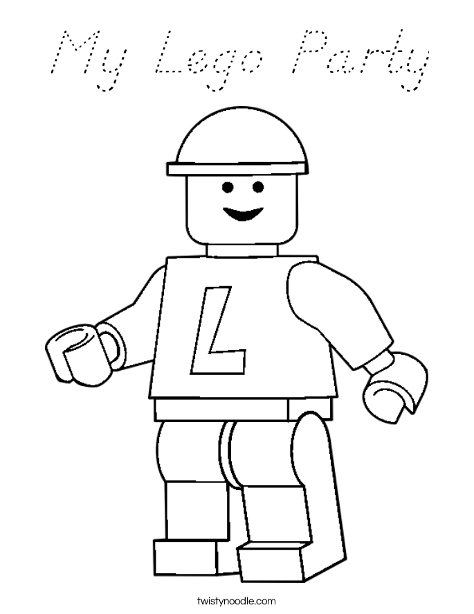 My Lego Party Coloring Page