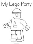 My Lego Party Coloring Page