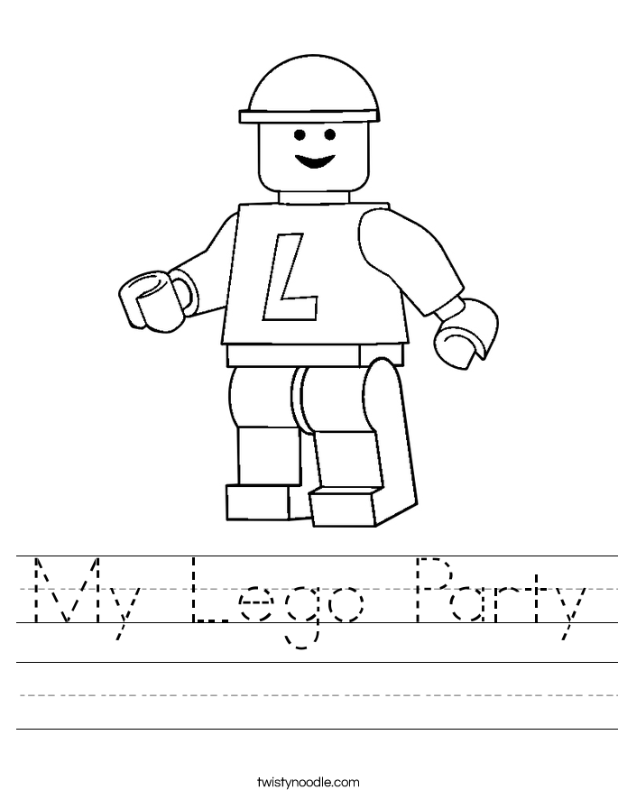 My Lego Party Worksheet
