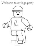 Welcome to my lego party Coloring Page