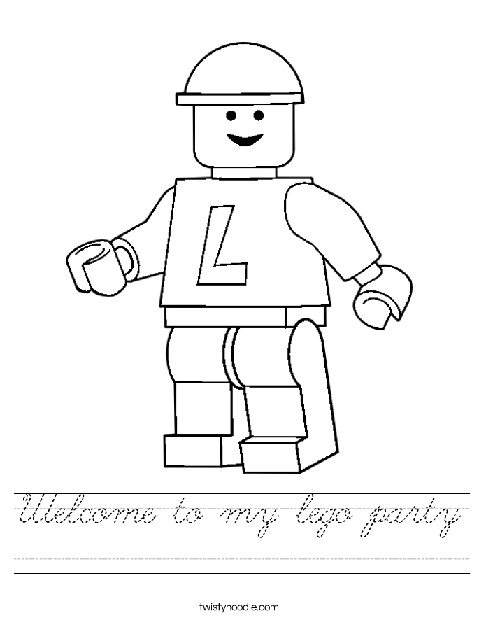 Welcome to my lego party Worksheet