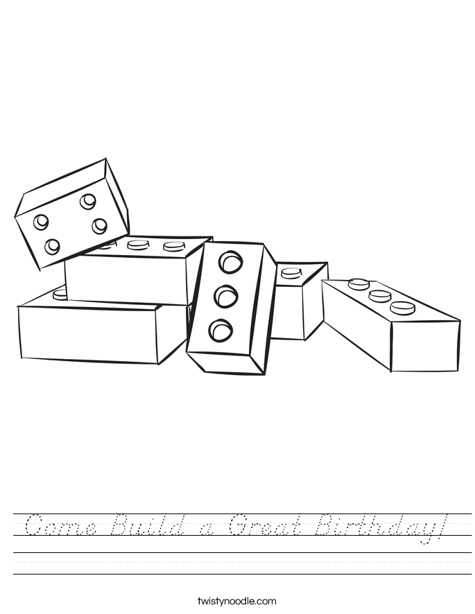 Come Build a Great Birthday! Worksheet