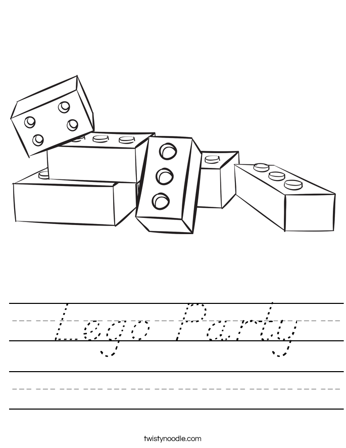 Lego Party Worksheet