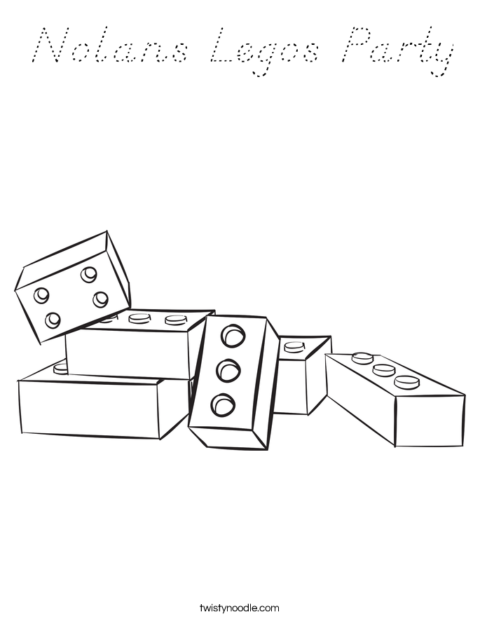 Nolans Legos Party Coloring Page