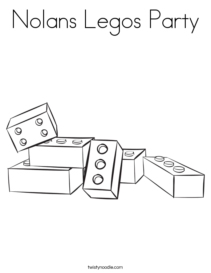 Nolans Legos Party Coloring Page