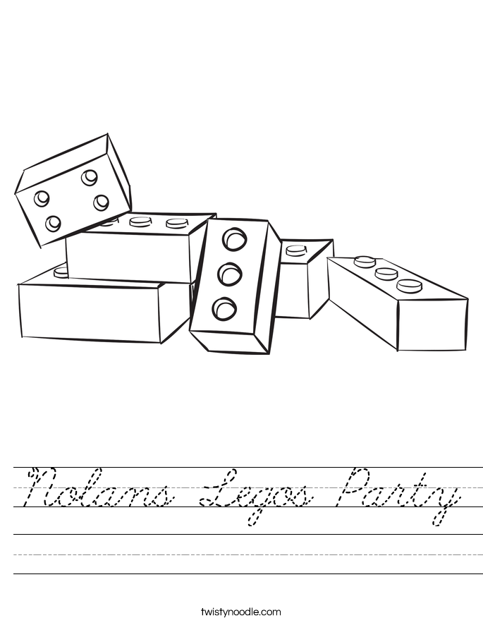 Nolans Legos Party Worksheet