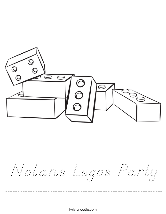 Nolans Legos Party Worksheet