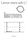 Lemon starts with L! Coloring Page