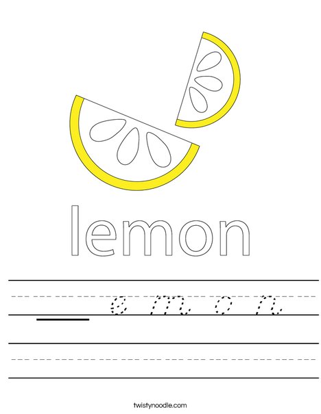 Lemon Worksheet