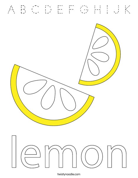 Lemon Coloring Page