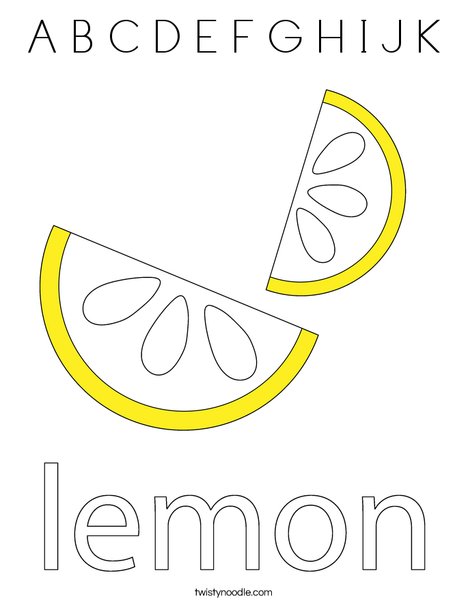 Lemon Coloring Page