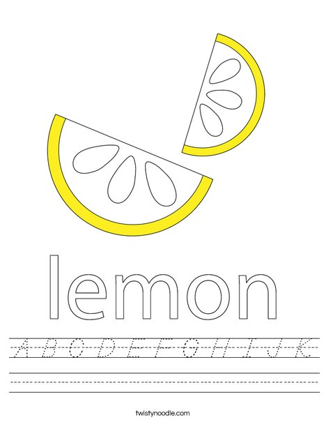 Lemon Worksheet