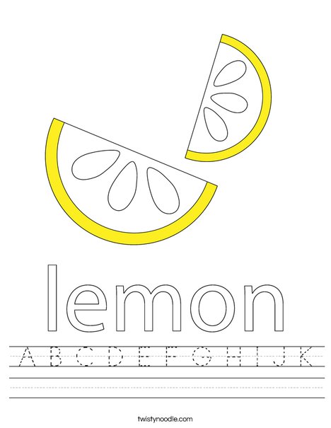 Lemon Worksheet