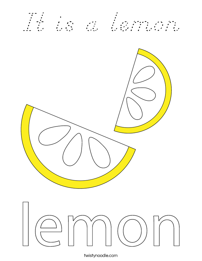 It is a lemon Coloring Page
