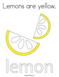 Lemons are yellow.Coloring Page
