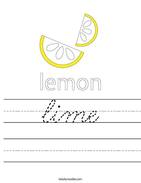 Lemon Worksheet