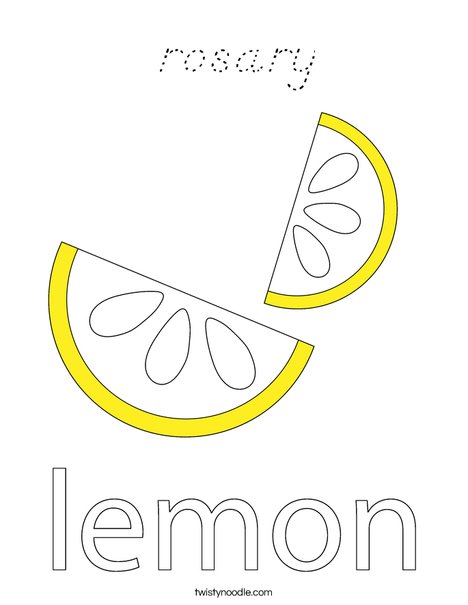 Lemon Coloring Page