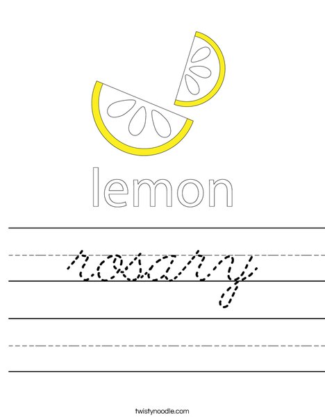 Lemon Worksheet