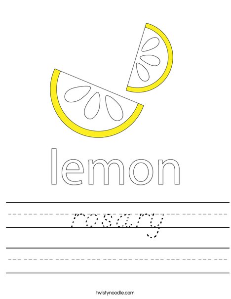 Lemon Worksheet